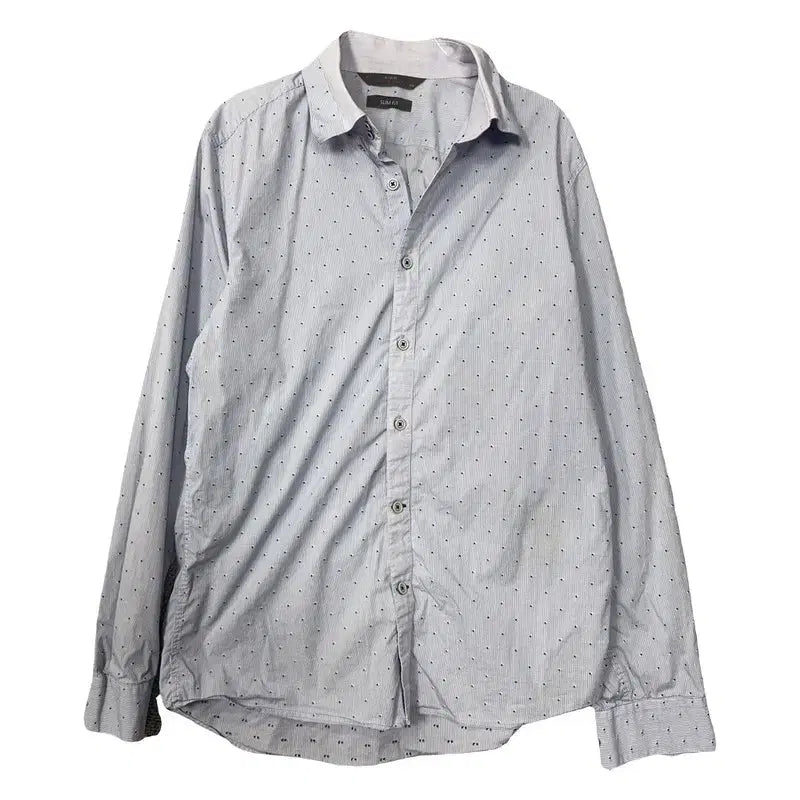 [BUNJANG] ZIG Dot Light Blue Shirt 100 / 지이크 도트 라이트 블루 셔츠 100