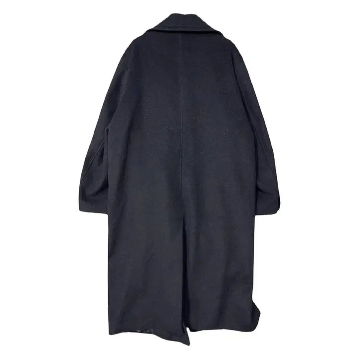[BUNJANG] MIXXO Black Button Wool Blend Oversized Coat / 미쏘 블랙 버튼 울 오버핏 코트 S