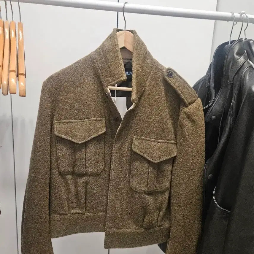 [BUNJANG] The Ilma Wool Jacket Khaki Brown / 더일마 울 자켓 카키 브라운 새상품