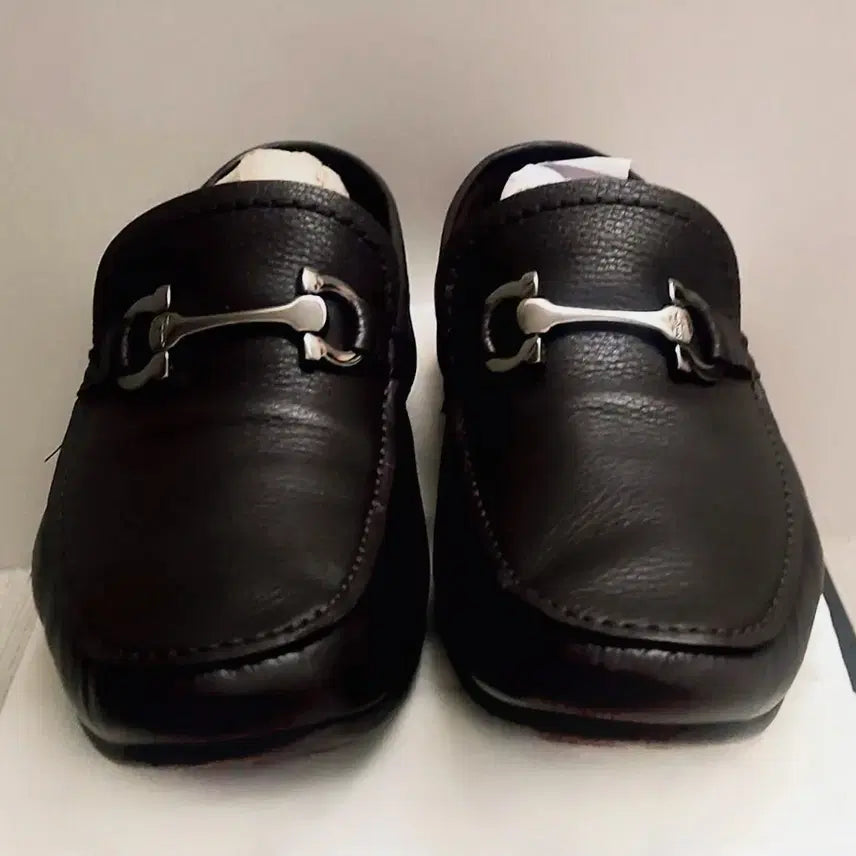 [BUNJANG] Ferragamo Gancini Dark Brown Loafers / [정품] 페라가모 간치니 다크 브라운 로퍼 남성 드라이빙슈즈/상태 A