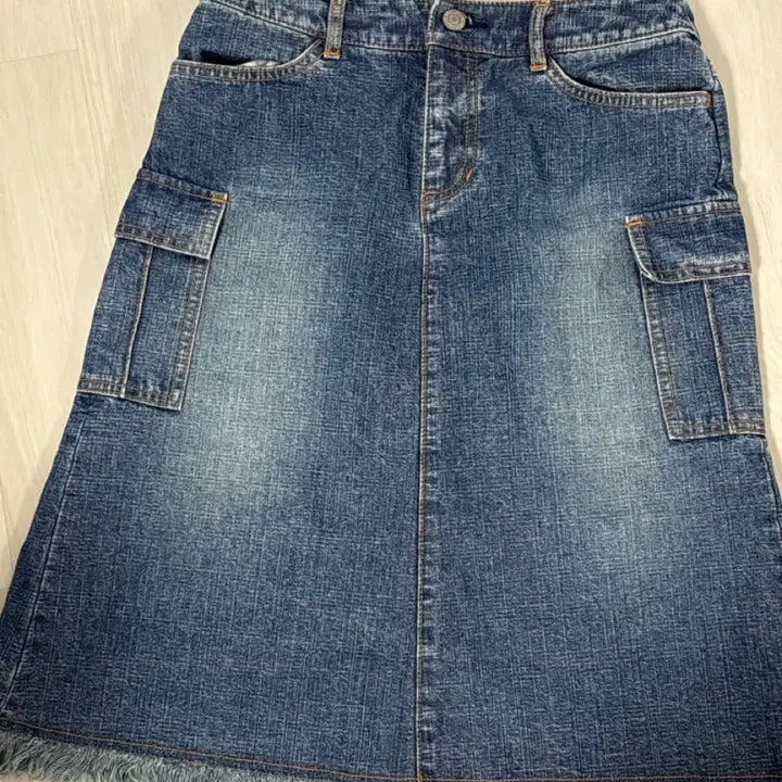 [BUNJANG] Vintage Midi Denim Skirt / 빈티지 미디 청치마
