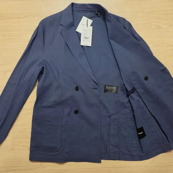 [BUNJANG] Theory Stretch Linen Two-Button Jacket / 띠어리 스트레치 린넨 투버튼 자켓 40 103 정가 94만원 네이비