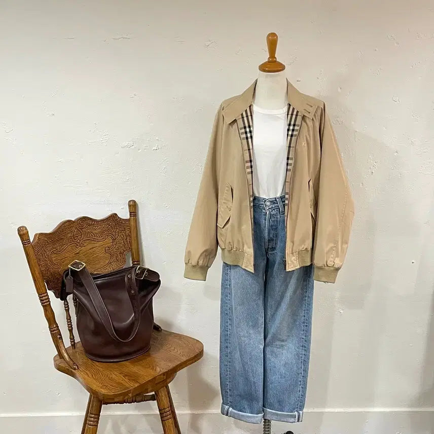 [SOLD OUT] 55-66) BURBERRY 버버리 코튼 집업 자켓