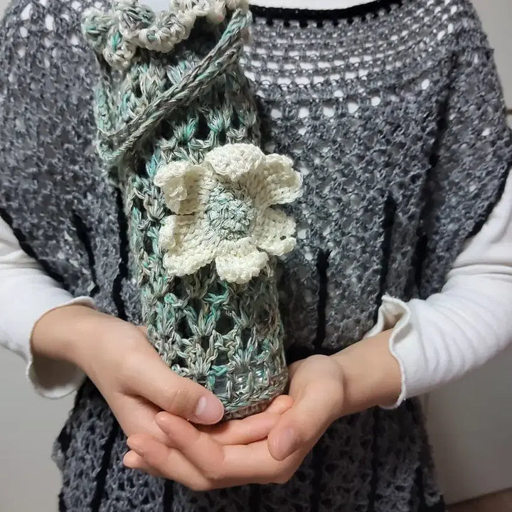 [BUNJANG] Mini Net Bag Water Bottle Holder / 미니 네트백 텀블러백 뜨개가방 새상품
