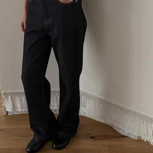 [BUNJANG] KINDABEGIE Classic Raw Denim Jeans (Long Version, L) / 킨다베이지 클래식 생지 데님(롱버전, L)