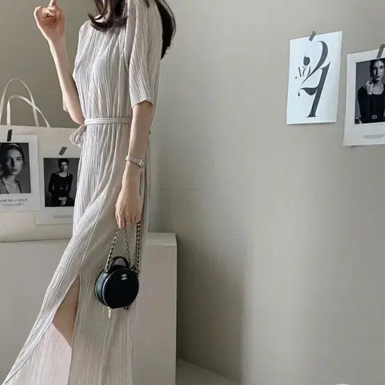 [BUNJANG] 데일리룩 플리츠 롱 원피스m사이즈 / *득템*데일리룩 플리츠 롱 원피스m사이즈