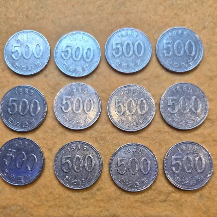 [BUNJANG] 1989 500 KRW Coin Bundle (12 pcs) / 1989년 500원 동전 12개 일괄