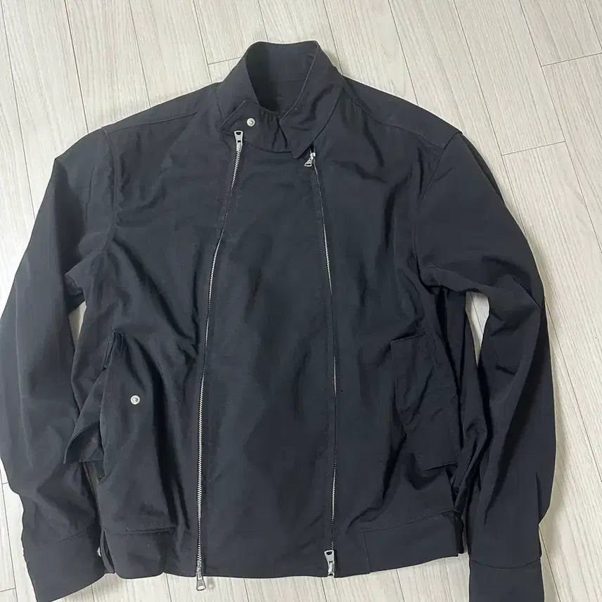 [BUNJANG] NUNARE EE Black Double Zipper Harrington Jacket / 누마레 ee 블랙 더블지퍼 해링턴자켓 판매합니다
