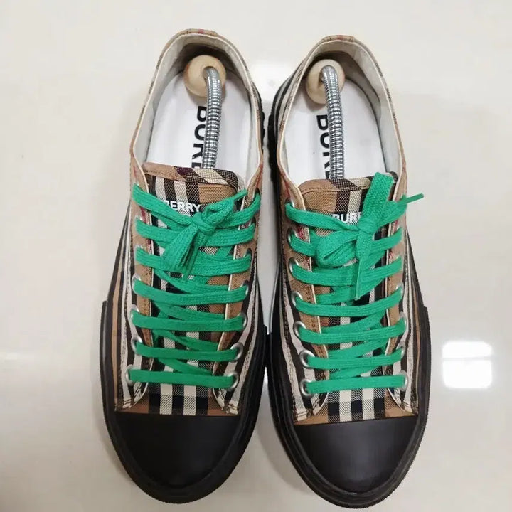 [BUNJANG] Burberry Check Cotton Sneakers / 버버리 체크 코튼 스니커즈