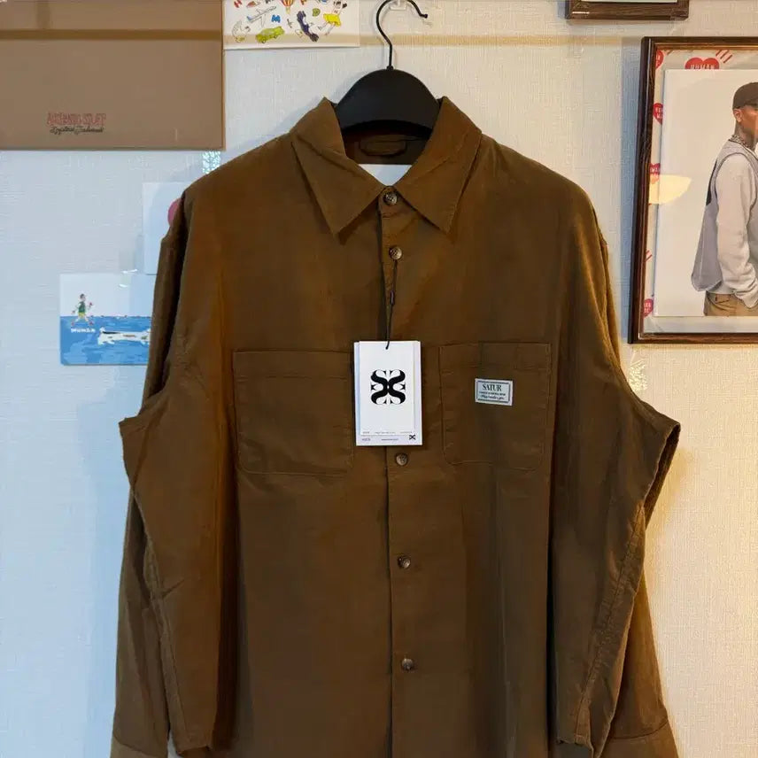 [BUNJANG] SATUR Two Pocket Shirt Brown M / (새상품)세터 SATUR 투포켓 셔츠 브라운 M