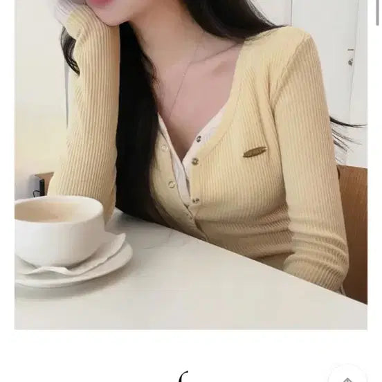 [BUNJANG] Holy Ribbed Layered Cardigan / 홀리 골지 레이어드 가디건