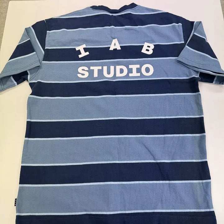 [BUNJANG] IAB Studio Stripe T-shirt Blue White / [XL] 아이앱 스튜디오 스트라이프 티셔츠 블루 화이트