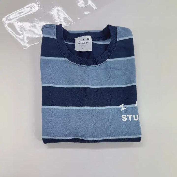 [BUNJANG] IAB Studio Stripe T-shirt Blue White / [XL] 아이앱 스튜디오 스트라이프 티셔츠 블루 화이트