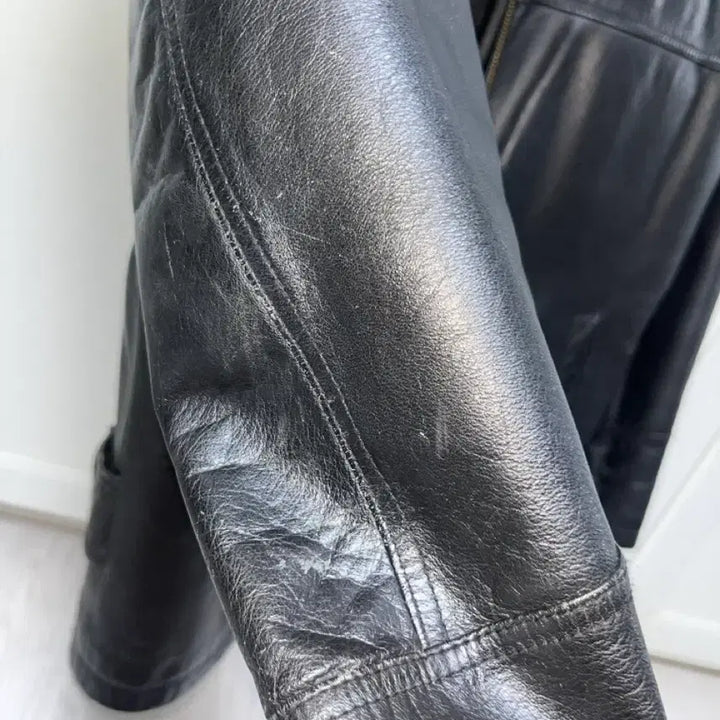[BUNJANG] Vernove 100% Genuine Leather Jacket / Vernove 빈티지 소가죽 자켓