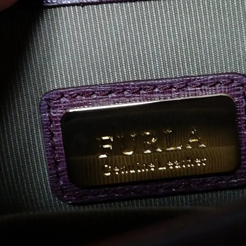 [BUNJANG] FURLA Julia Mini Crossbody Bag / FURLA Julia 체인 퍼플 사피아노 레더 미니 크로스바디 백/숄더백