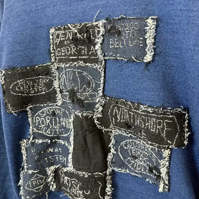 [BUNJANG] Mihara Yasuhiro Vintage Sweatshirt Blue / 미하라 야스히로 빈티지 맨투맨티 블루
