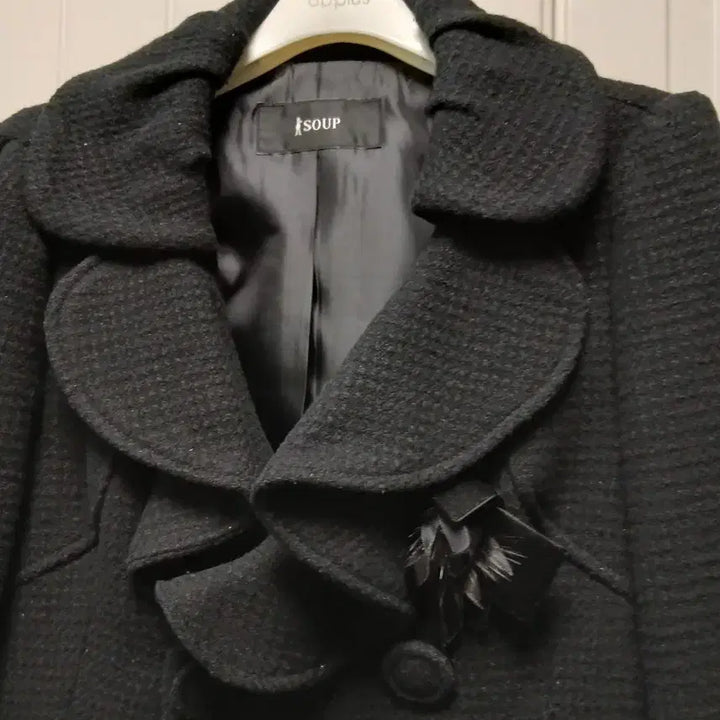 [BUNJANG] SOUP Black Half Coat (Size 55) / SOUP 블랙 여성 하프코트 55