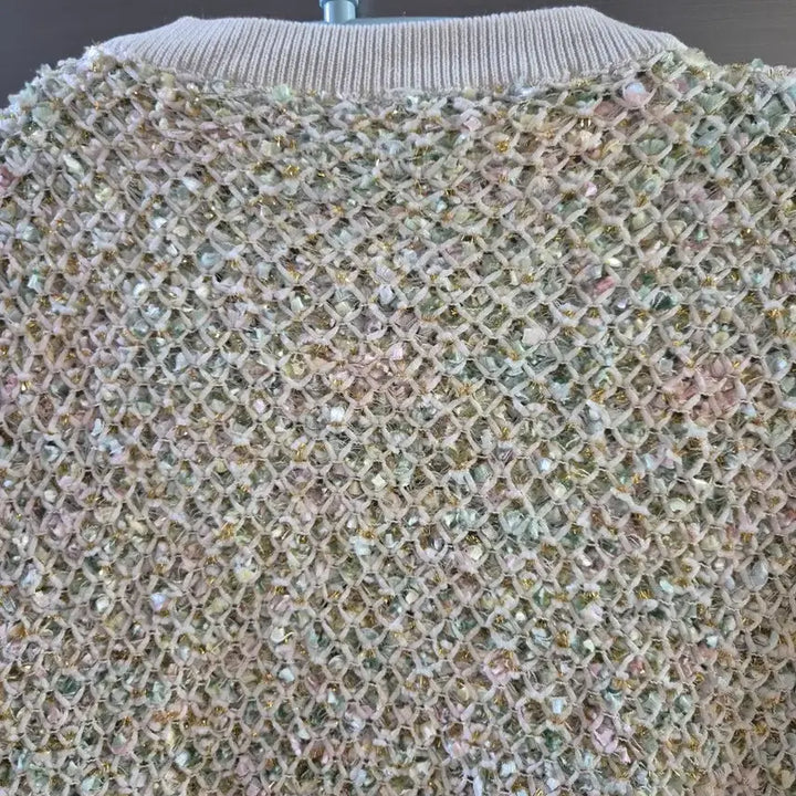 [BUNJANG] Miss Sixty Tweed Cardigan / [실물여신] 미스식스티  쥬얼 단추 트위드 반팔니트 가디건