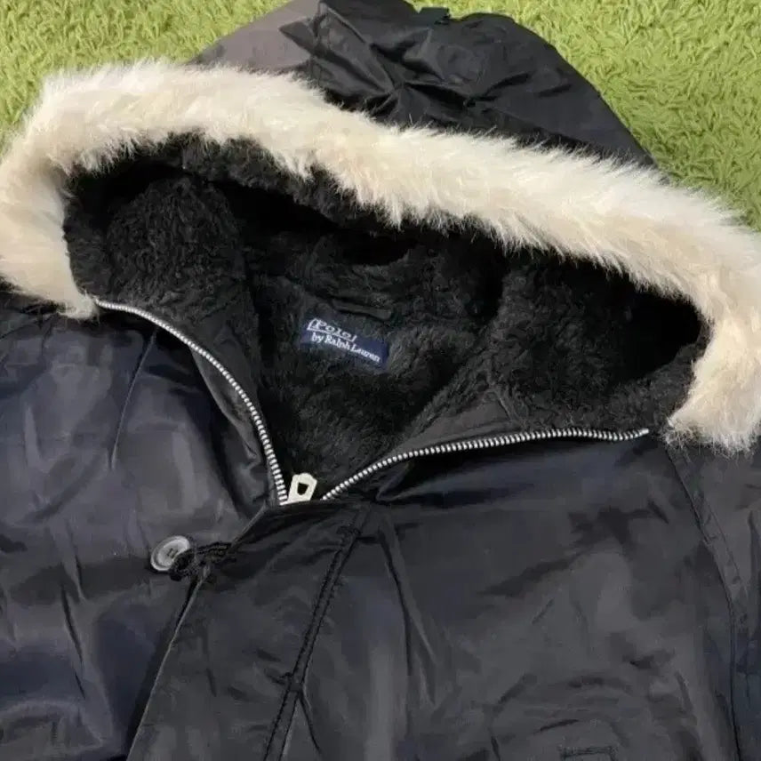 [BUNJANG] POLO Hooded Fur Padded Jacket XL / 폴로 POLO 후드 퍼 패딩 자켓 105/XL