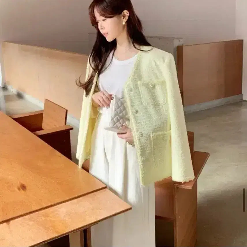 [BUNJANG] ByCini Candy Tweed Jacket / 바이씨니 제작 캔디트위드자켓 바이씨니 제작 트위드