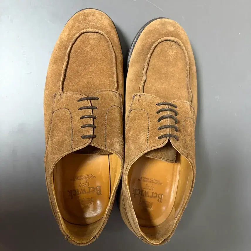 [BUNJANG] Berwick 1707 Brown Suede U-Tip Derby Shoes / 버윅 1707 브라운 스웨이드 U팁 더비 260 판매합니다