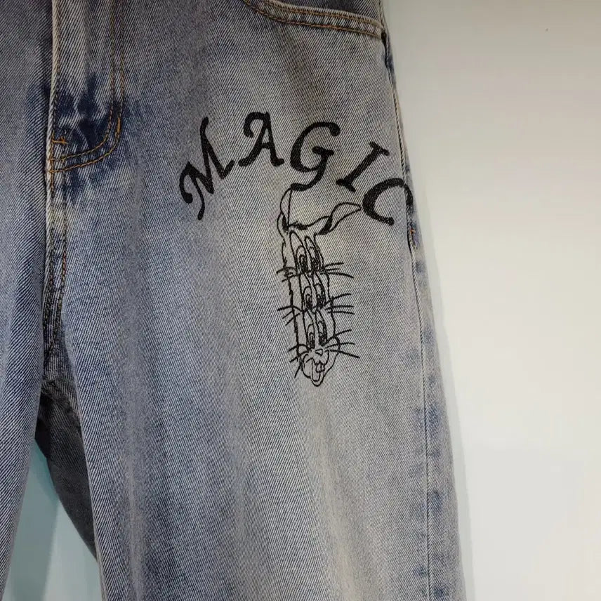 [BUNJANG] VIVASTUDIO Drawing Denim Pants 32 / 비바스튜디오 드로잉 데님 팬츠 32