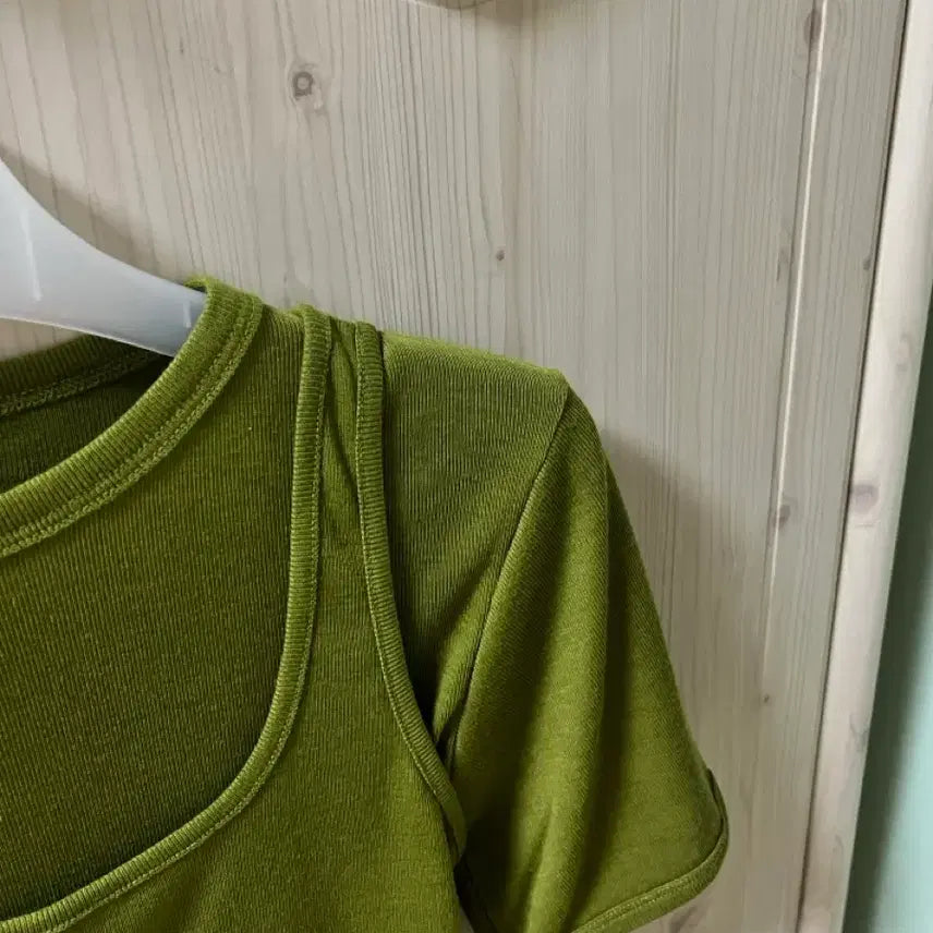 [BUNJANG] Olive Layered T-shirt Set / 올리브 레이어드 티셔츠 세트