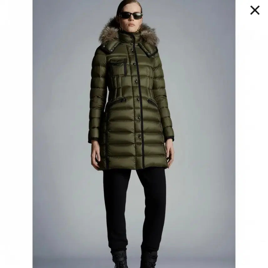 [BUNJANG] Moncler Hermine Down Jacket Khaki / 몽클레어 헤르민퍼 카키(0)(급처)