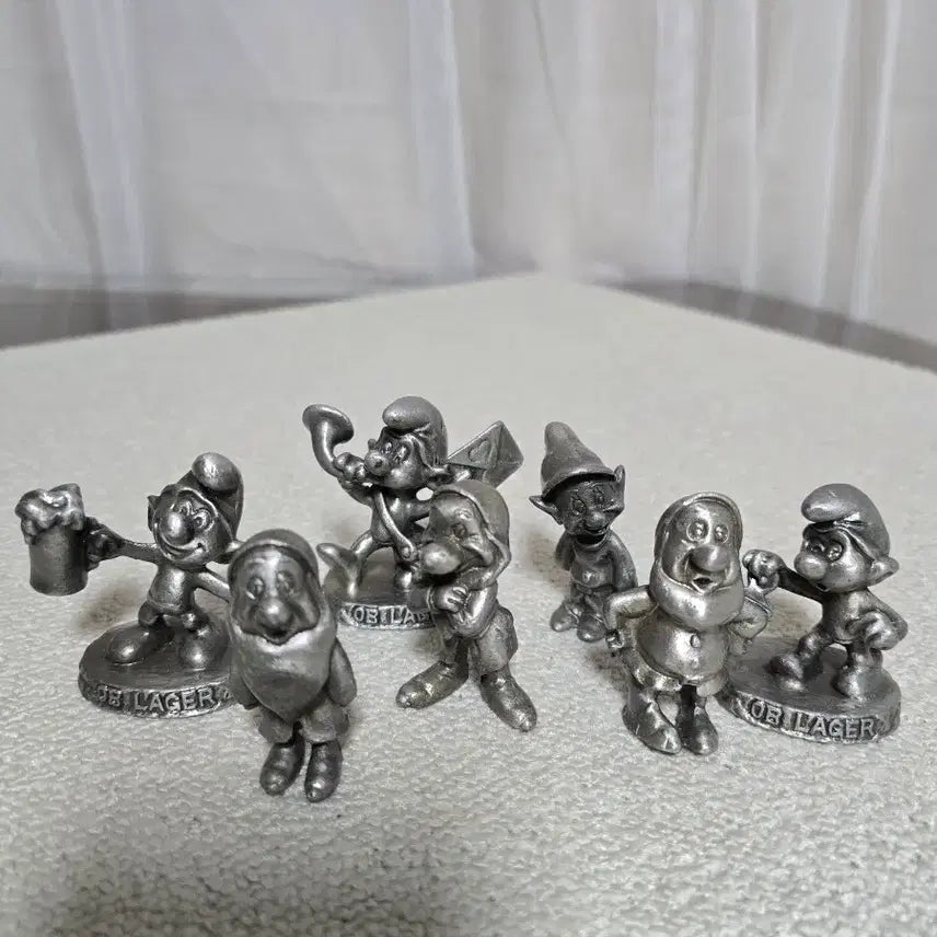 [BUNJANG] Antique Pewter Smurf Figures Bundle Set / 주석 일괄 7점