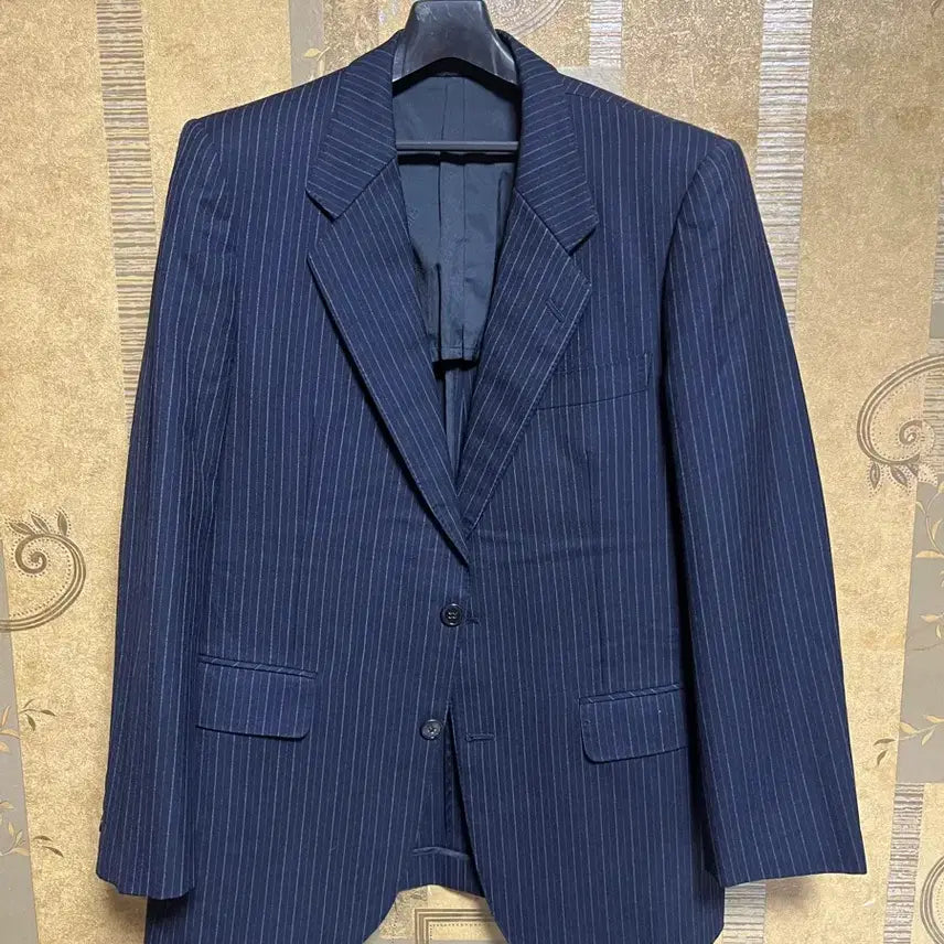 [BUNJANG] LANVIN Stripe Blazer Jacket / LANVIN 남색 블레이저 자켓