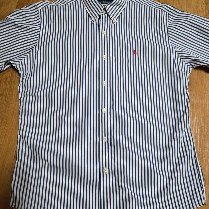 [SOLD OUT] 폴로 랄프로렌 남성 정품 블루 스트라이프 반팔 셔츠