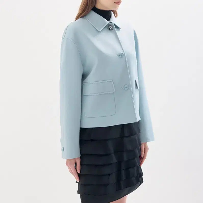[SOLD OUT] 새상품)랑방 LANVIN COLLECTION 플라워 버튼 카라 자켓