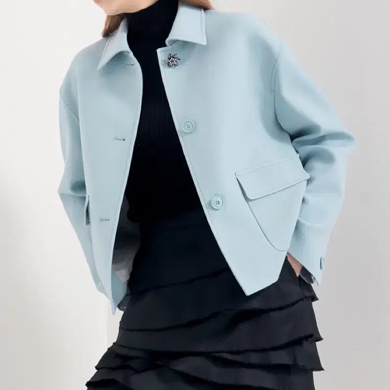 [SOLD OUT] 새상품)랑방 LANVIN COLLECTION 플라워 버튼 카라 자켓