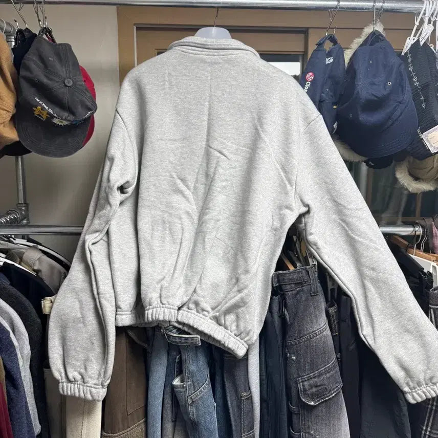 [BUNJANG] Zero Collar Two-Way Sweatshirt Grey L / 제로 카라 투웨이 스웨트 셔츠 그레이 L