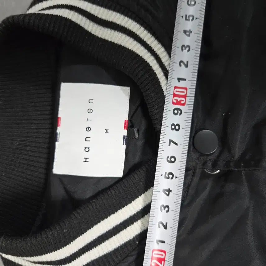 [BUNJANG] Hang Ten Black Stadium Jumper Jacket / 행탠 블랙 야구 점퍼 스타디움 자켓