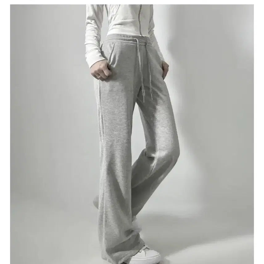 [BUNJANG] Bootcut Gray Sweatpants / 부츠컷 추리닝(그레이-새상품)