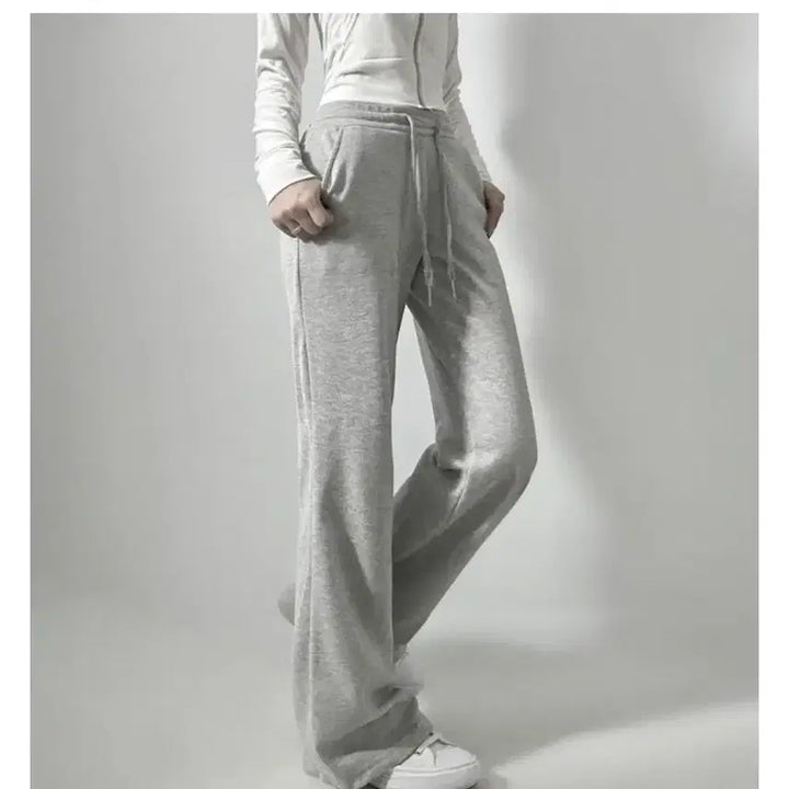 [BUNJANG] Bootcut Gray Sweatpants / 부츠컷 추리닝(그레이-새상품)