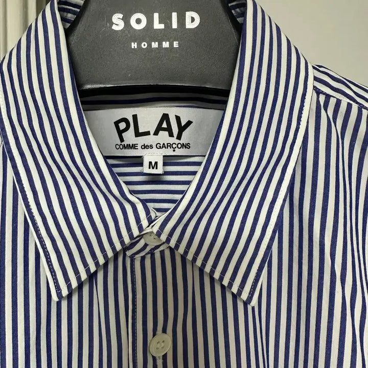 [SOLD OUT] 꼼데가르송 스트라이프 셔츠 M 국내매장판