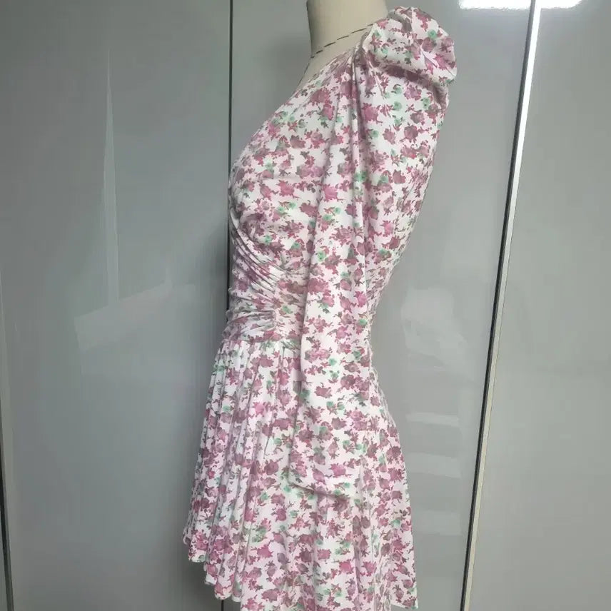 [BUNJANG] Flower Lab Mini Wrap Dress 44 / 플라워 랩 미니 원피스 44