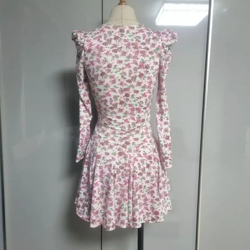 [BUNJANG] Flower Lab Mini Wrap Dress 44 / 플라워 랩 미니 원피스 44
