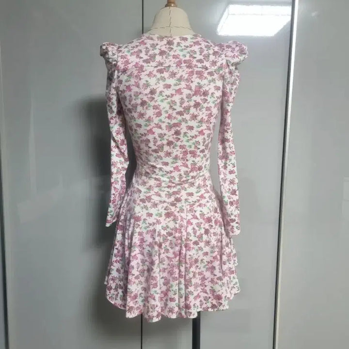 [BUNJANG] Flower Lab Mini Wrap Dress 44 / 플라워 랩 미니 원피스 44