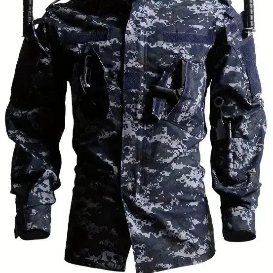 [BUNJANG] Navy Digital Camo Workwear Set - Size 100 / 네이비 디지털 카모 작업복 세트 100