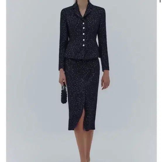 [BUNJANG] Ivana Helsinki Tweed Collar Jacket / 이바나헬싱키 트위드 자켓 카라 트위드자켓