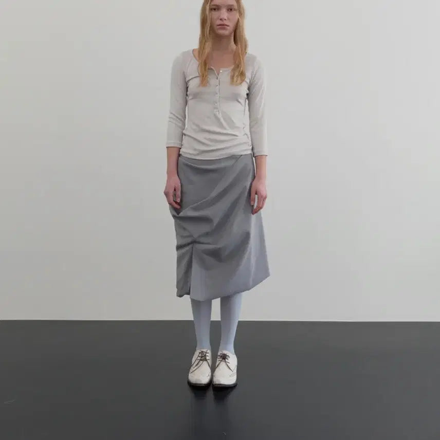 [BUNJANG] Repos Drape Midi Skirt / 새상품 repos드레이프 미디스커트