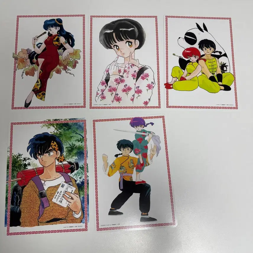 [BUNJANG] Ranma 1/2 Illustration Poster Set / 란마 1/2 일러스트 포스터 종이 세트