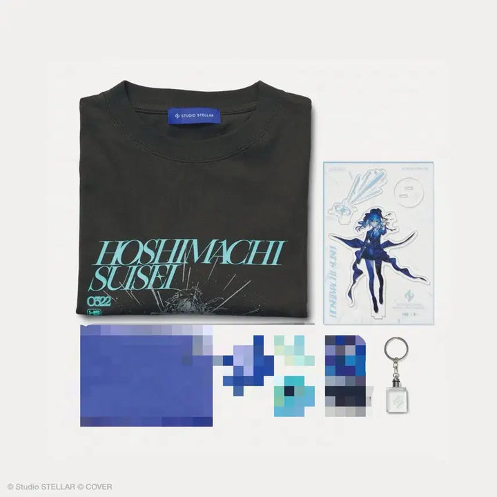 [BUNJANG] Hoshimachi Suisei 8th Anniversary Set Bundle / 호시마치 스이세이 8주년 기념세트 아크릴 티셔츠 키홀더 일괄 홀로라이브