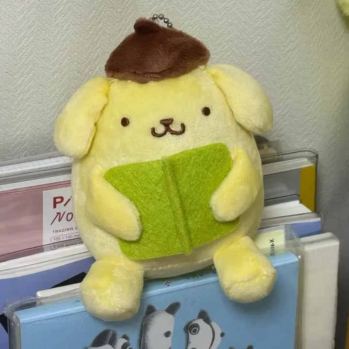 [BUNJANG] Sanrio Pompompurin Book Keyring Plush / 산리오 폼폼푸린 책 키링 인형