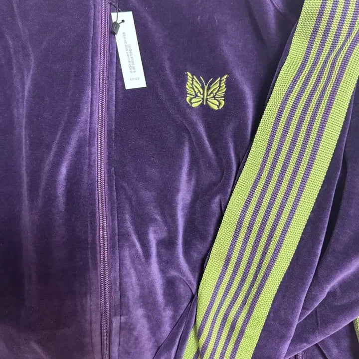 [BUNJANG] Needles Purple Velvet Track Jacket / 니들스 립칼라 벨벳 트랙 재킷 퍼플