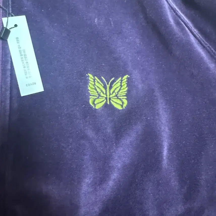 [BUNJANG] Needles Purple Velvet Track Jacket / 니들스 립칼라 벨벳 트랙 재킷 퍼플