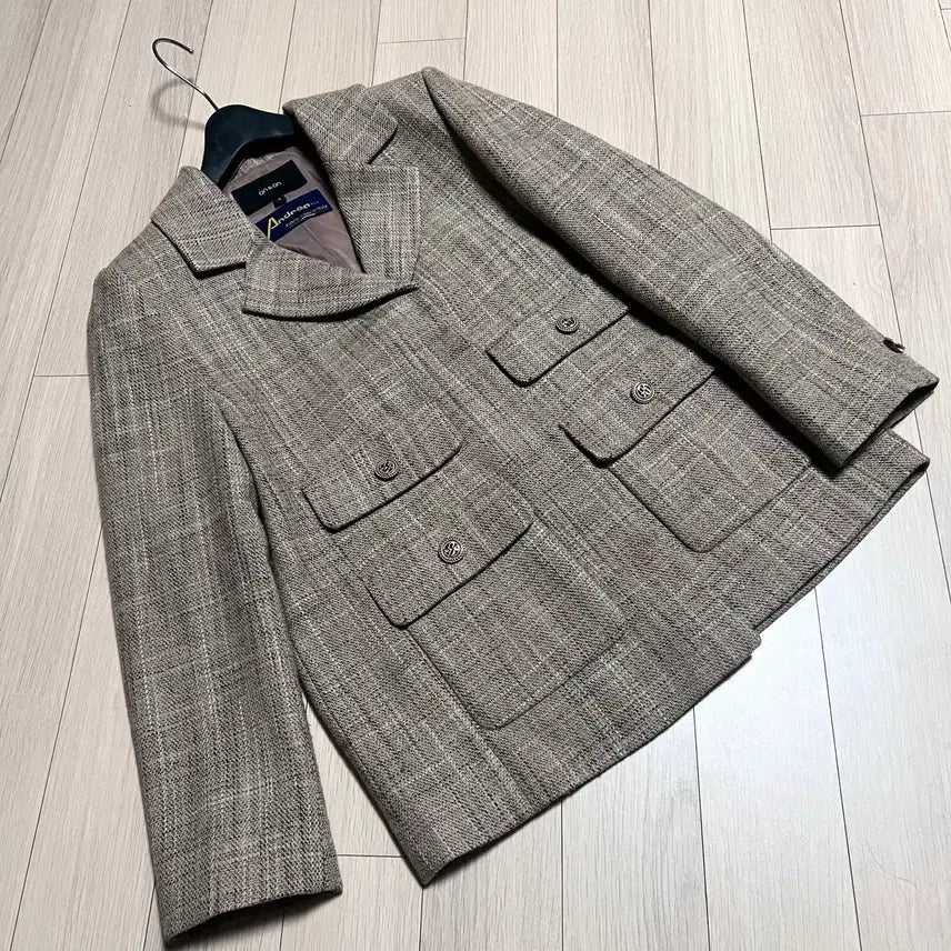 [BUNJANG] On&amp;On Wool Blend Single Jacket - Beige / 21년 온앤온 이태리소재 울 혼방 아웃포켓 싱글 자켓 베이지올드머니룩정장